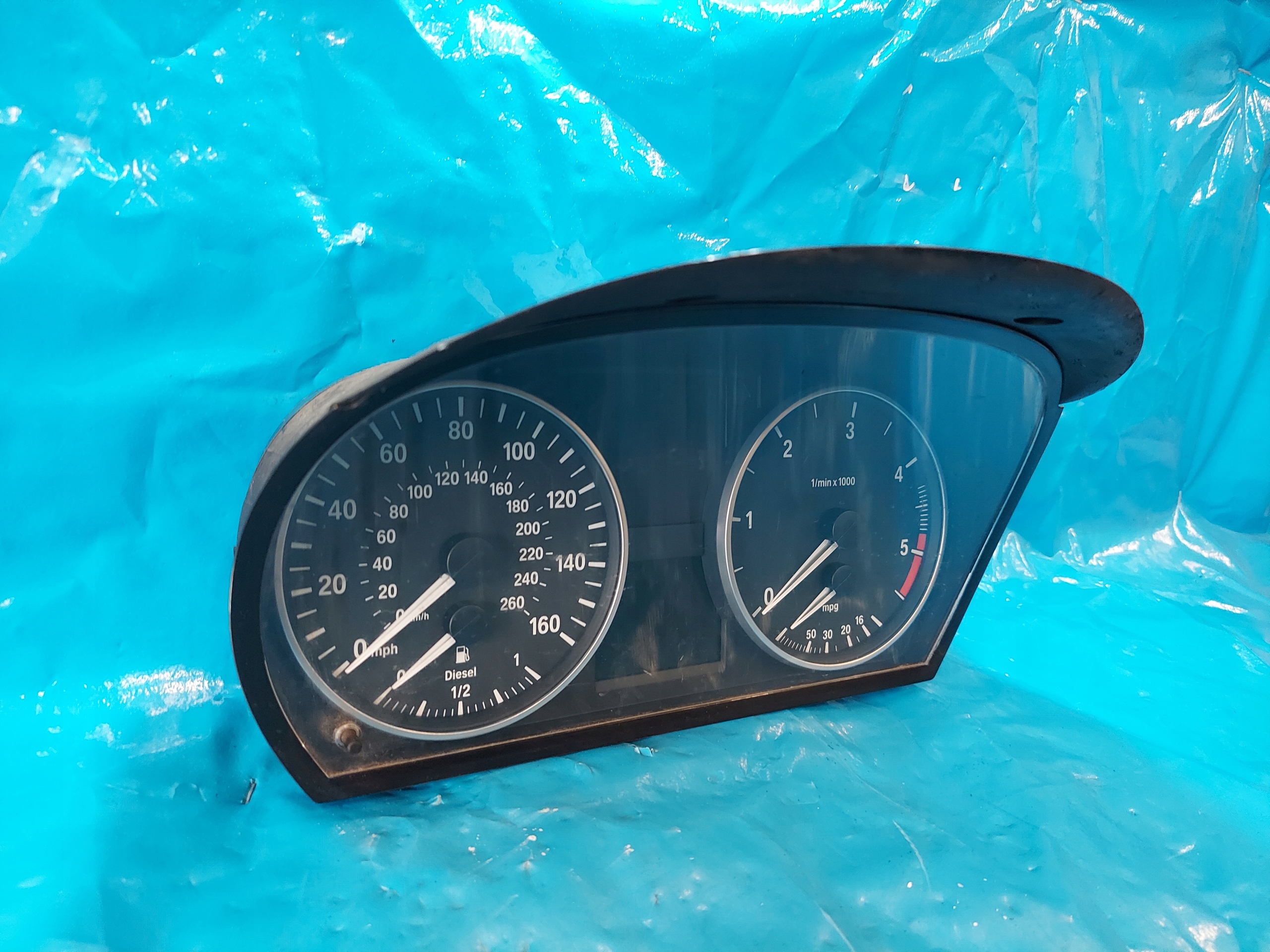 dials clock BMW E90 2.0 D 2007 R UK 912260301