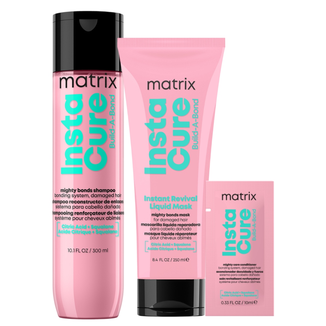 Matrix Instacure Build-A-Bond szampon, maska do włosów zniszczonych