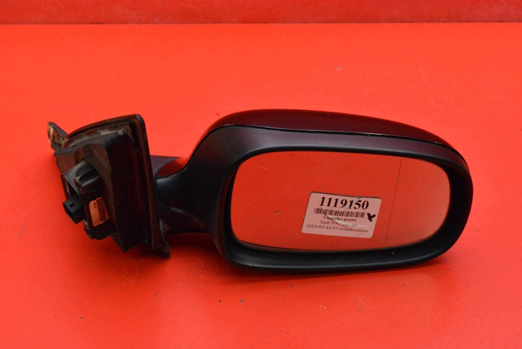 mirror right black, EU 010725 SAAB 9-3 2 II 02-07 5 PIN