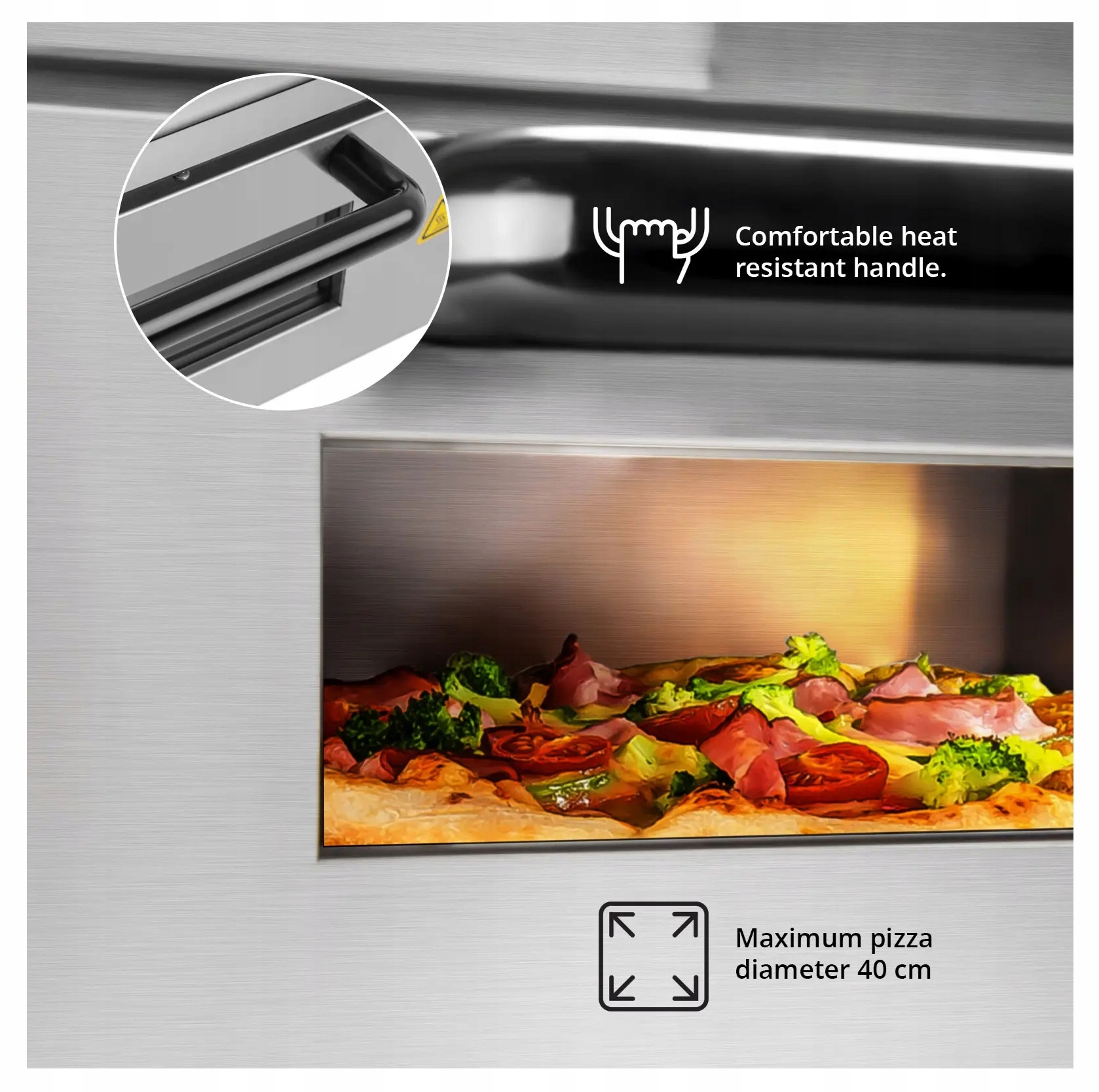 Piec do pizzy dwupoziomowy 3000W Royal Catering RCPO-3000-2PS-1 10010832