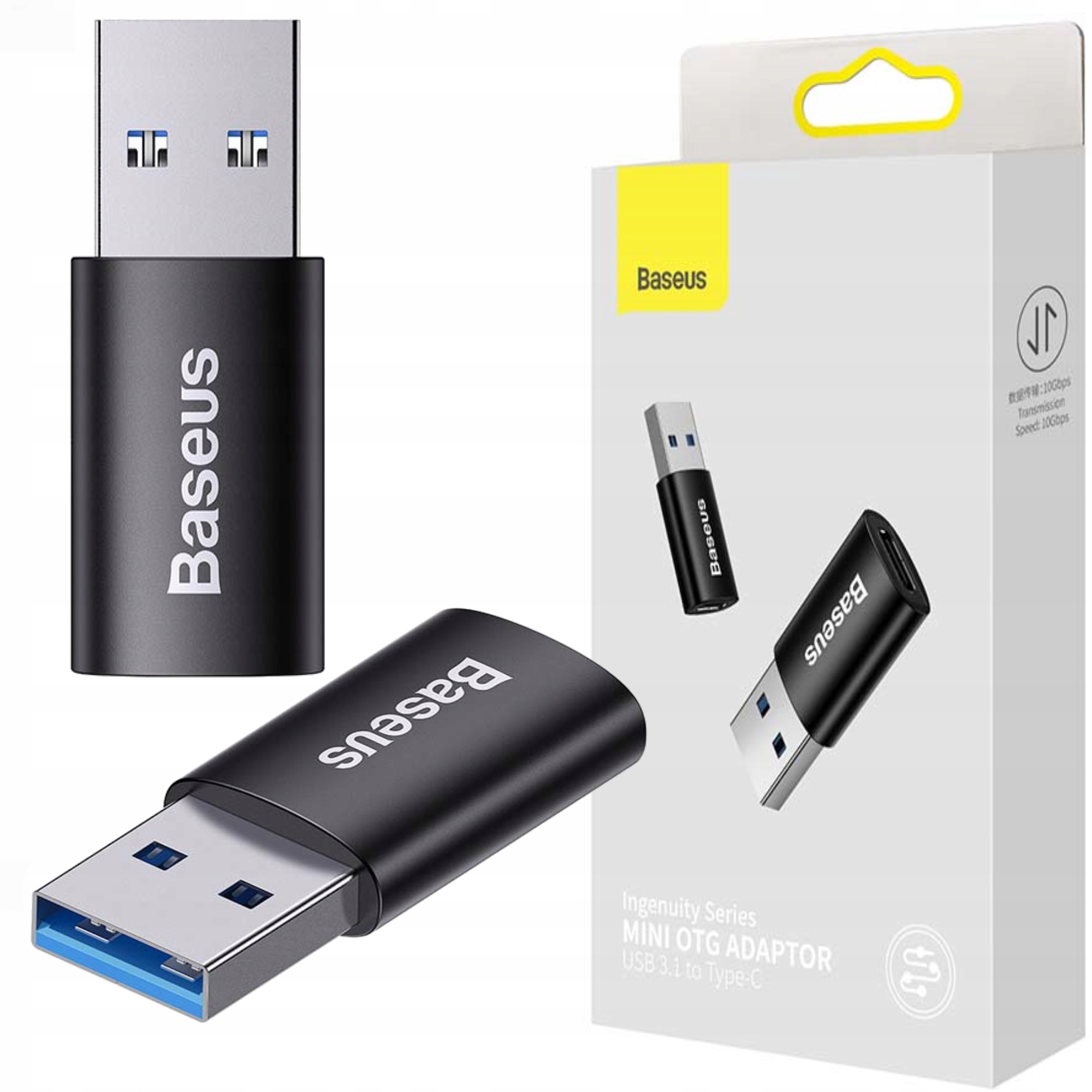 

Baseus Przejściówka Usb Usb-c Adapter Otg 10GBPS