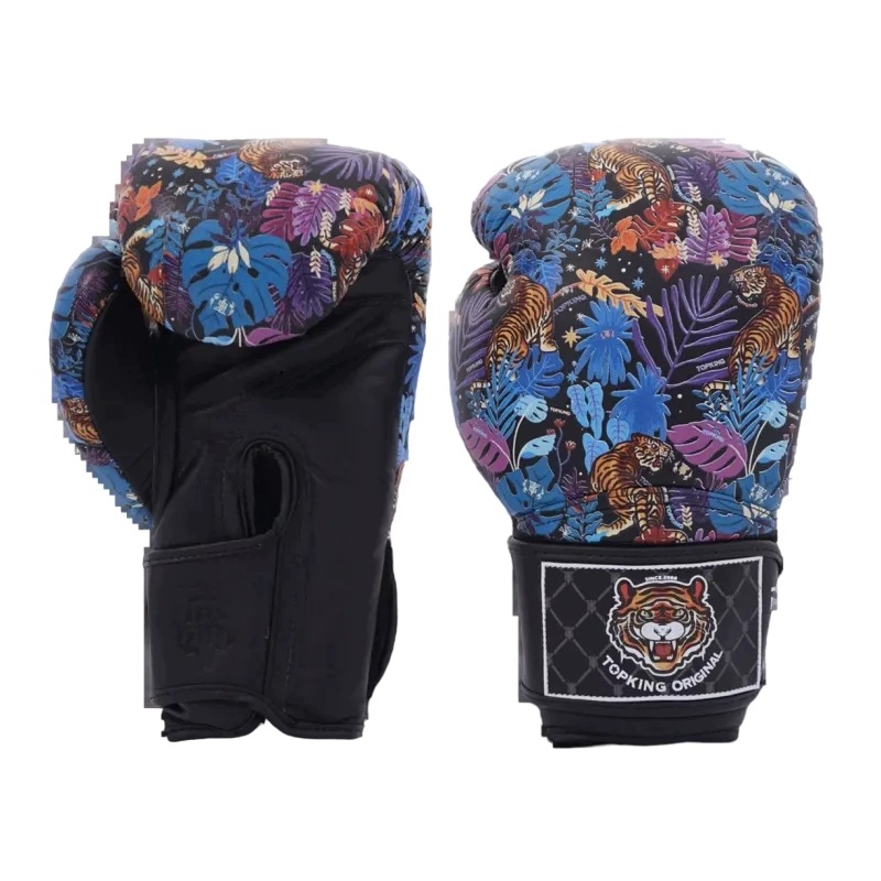 Rękawice Bokserskie Muay Thai Top King Wild Tiger Czarny 12OZ