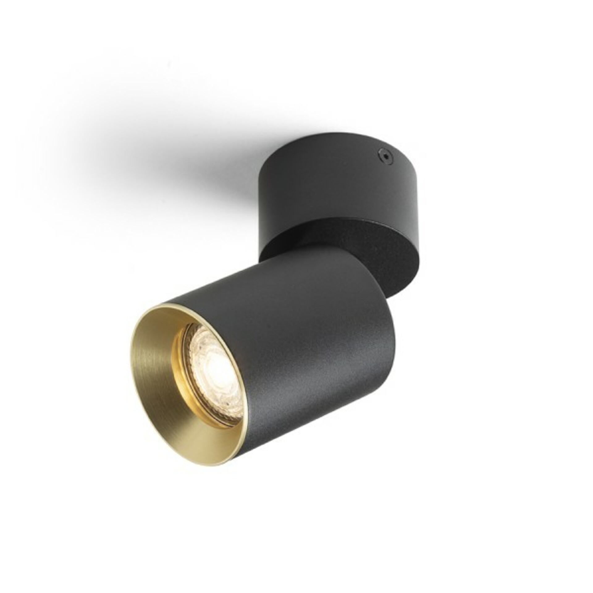 Rendl Dario stropné svietidlo čierna mosadz, GU10, naklápací, 230V 9W