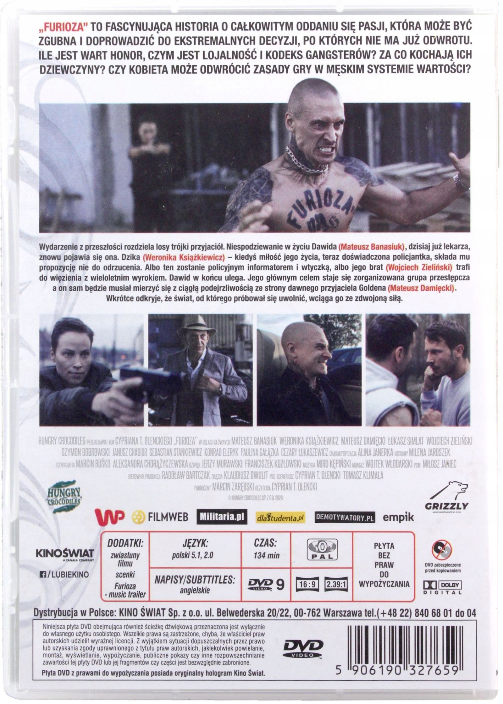 FURIOZA (DVD) Stan opakowania oryginalne