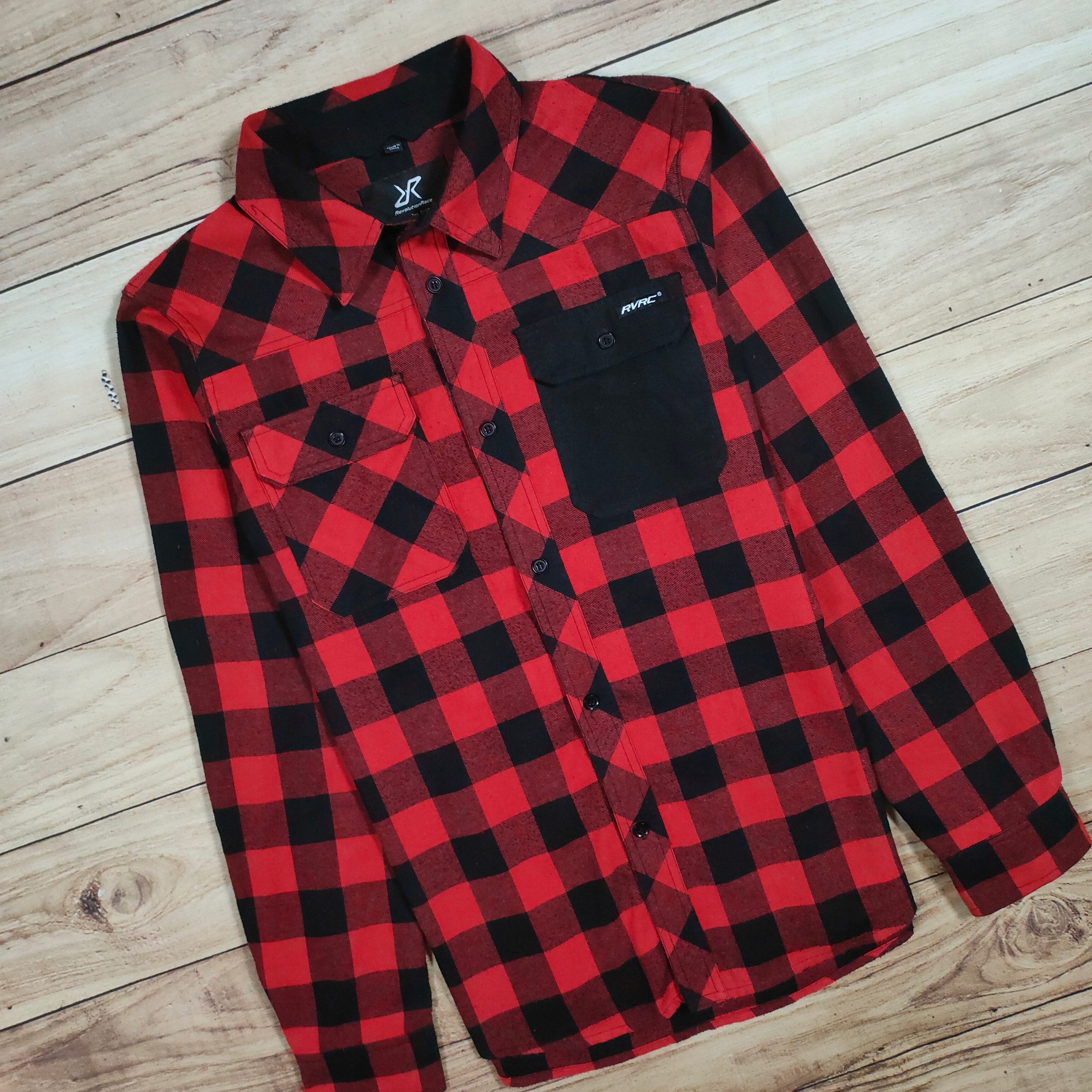 REVOLUTIONRACE Campfire Koszula Męska w Kratę Logowana r. M Marka inna