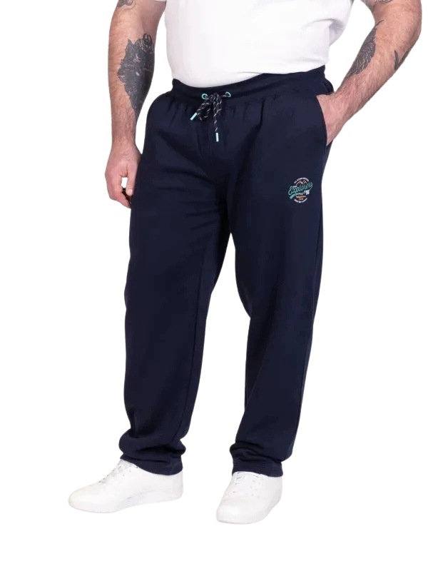 Dresové kalhoty Volná nohavička Tmavě modré CAMDEN-D555 Velké velikosti 6XL