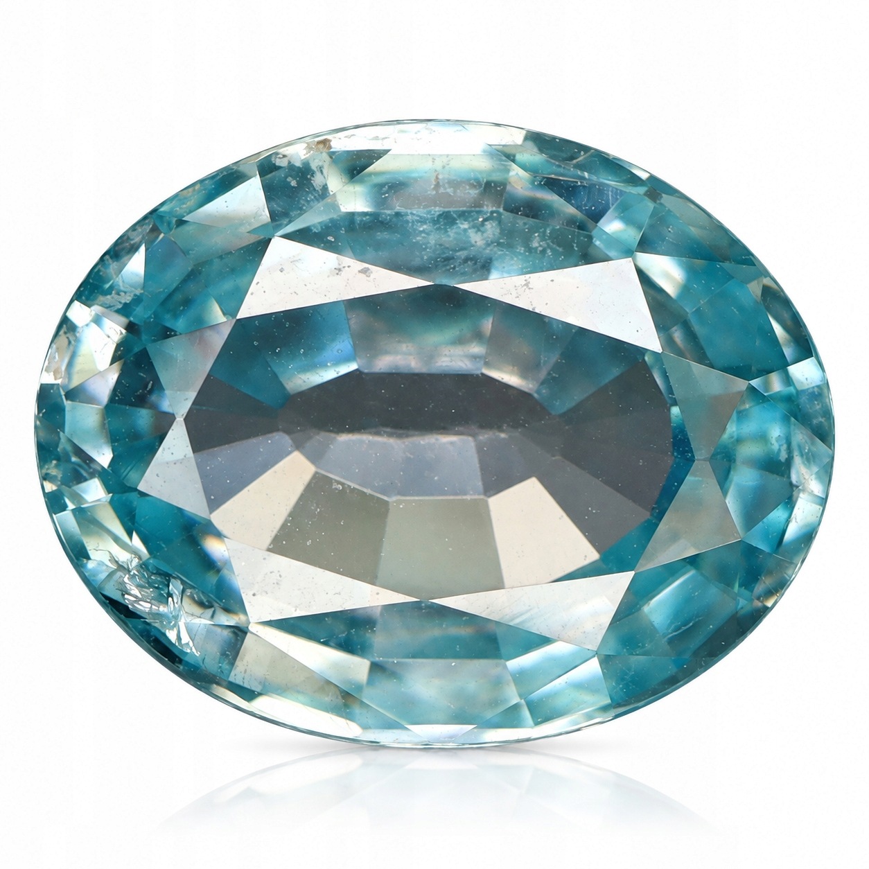 Přírodní zirkon 2.84 ct Ovál Modrý Kambodža VS2 certifikát Wbd