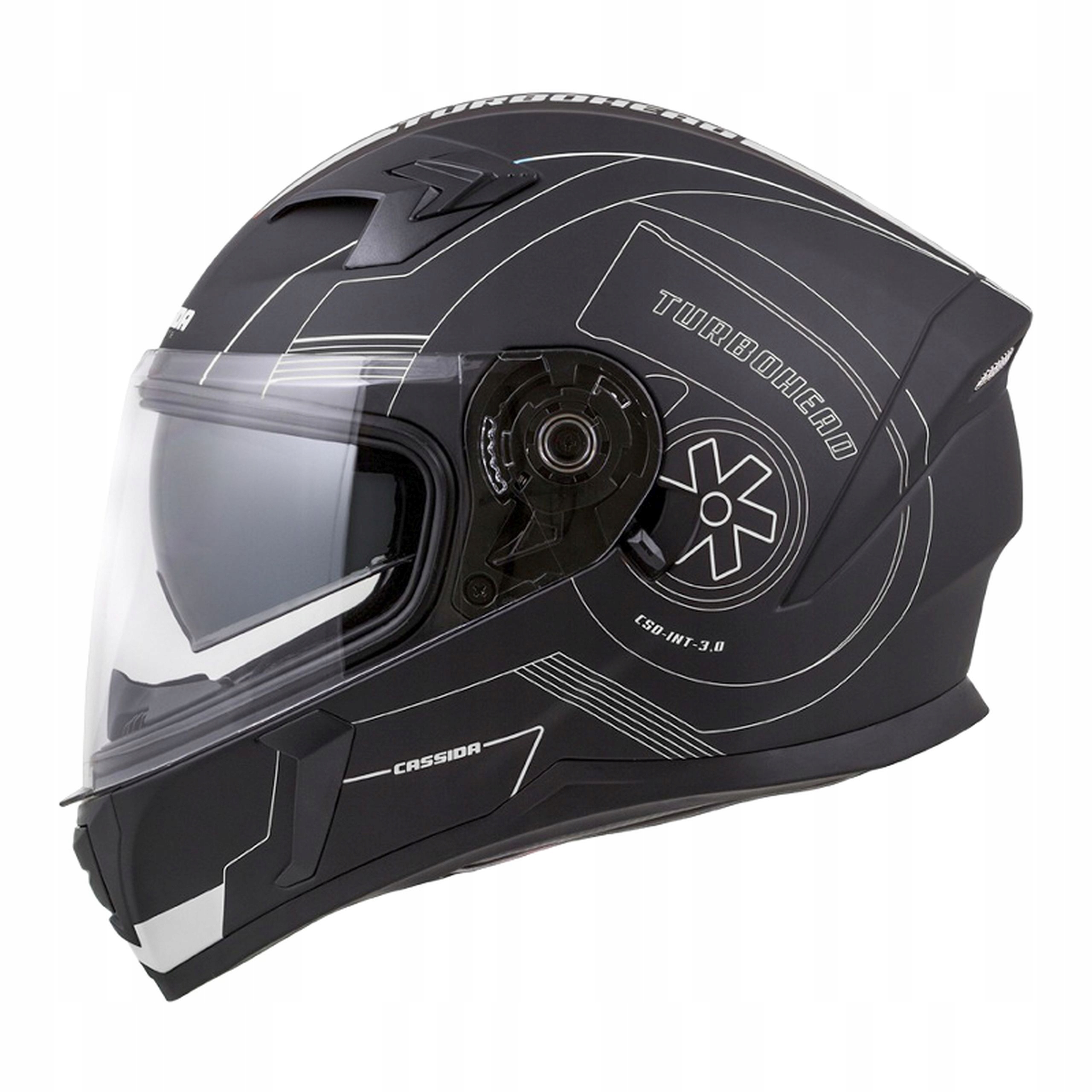 + CZARNA SZYBA KASK MOTOCYKLOWY CASSIDA 3.0 NEW XS Rozmiar XS