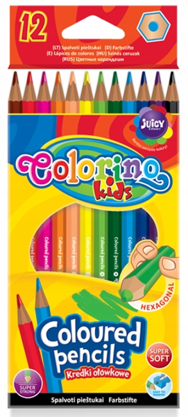 Kredki Ołówkowe Szkolne 12 Kolorów Colorino