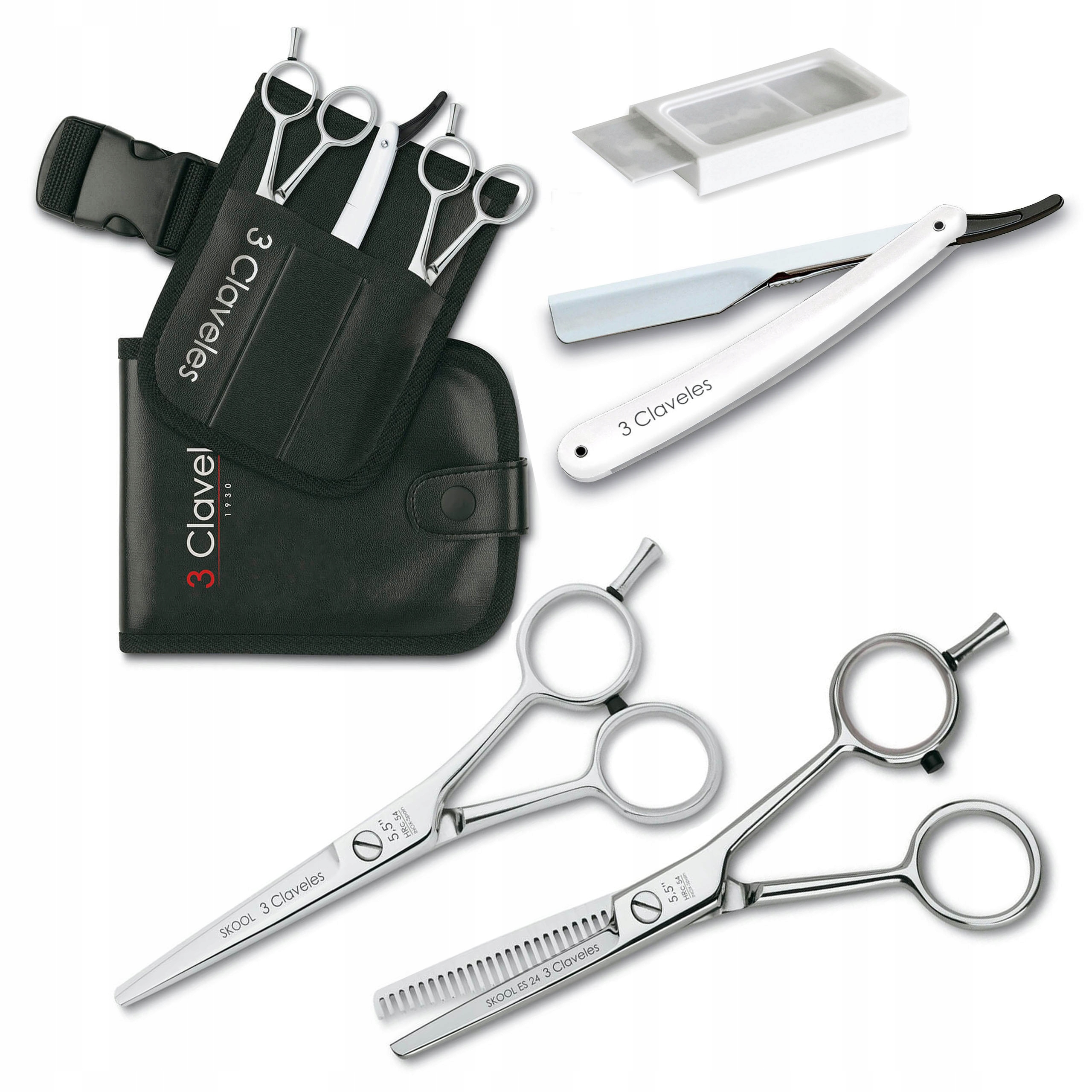 Kadeřnické nůžky nůžky Kabura 5,5" kadeřnická břitva žiletky