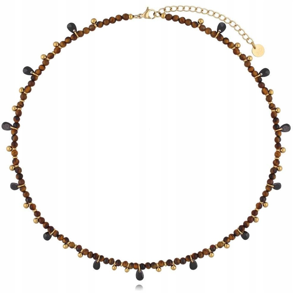 Dámský hnědý náhrdelník By Dziubeka 45 cm