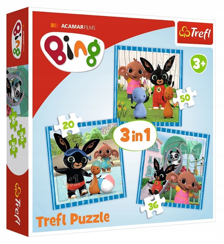 

Puzzle Bing 3w1 Zabawy z przyjaciółmi Trefl 34851