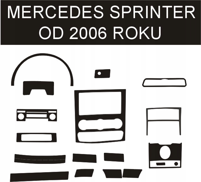 MERCEDES SPRINTER 316 OKLEINA KOKPITU OKLEINY 3D Width 40 cm