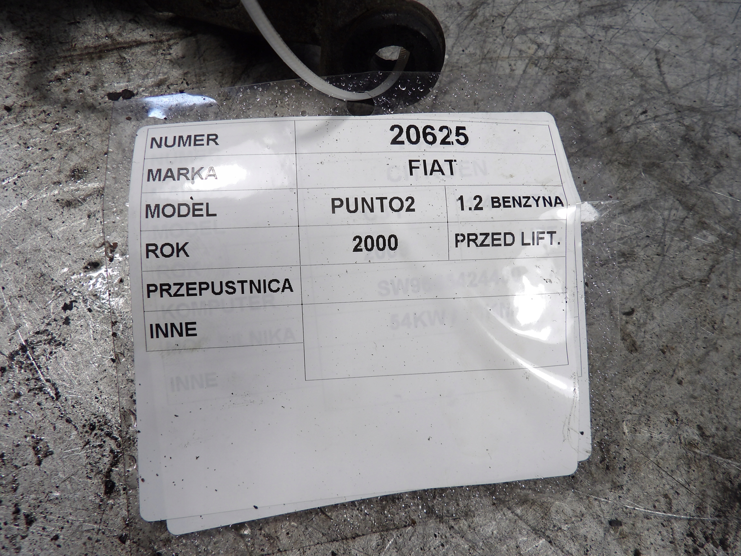 Fiat Punto II Valvola a farfalla 1,2B