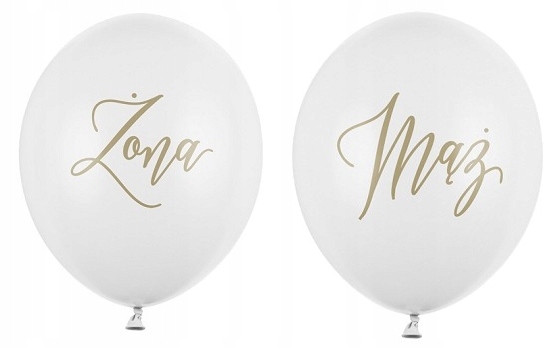 

Balony Z Napisem 2 szt napis Mąż Żona ślub wesele