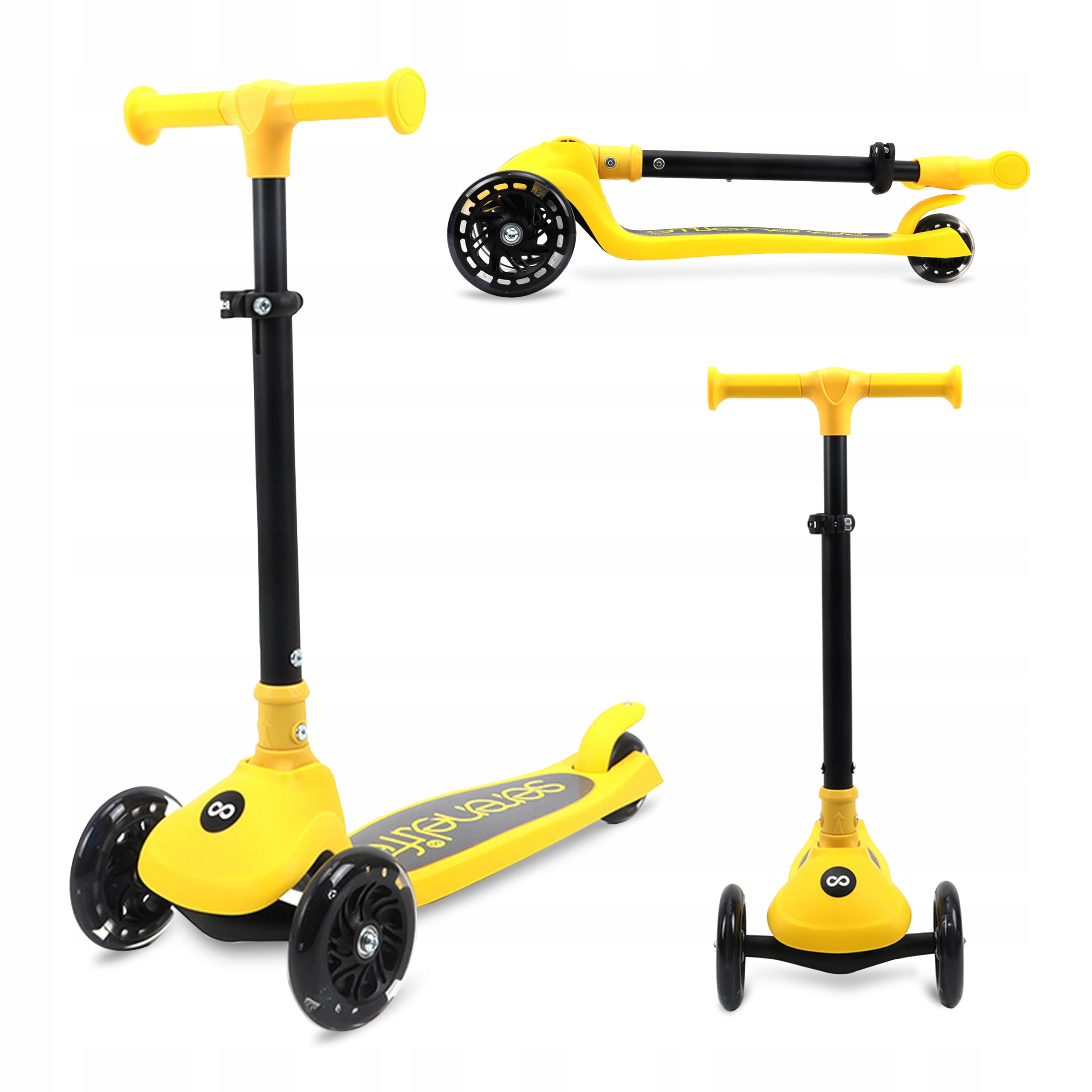 Hulajnoga Dla Dzieci Balansowa Żółta Koła Led Serenelife