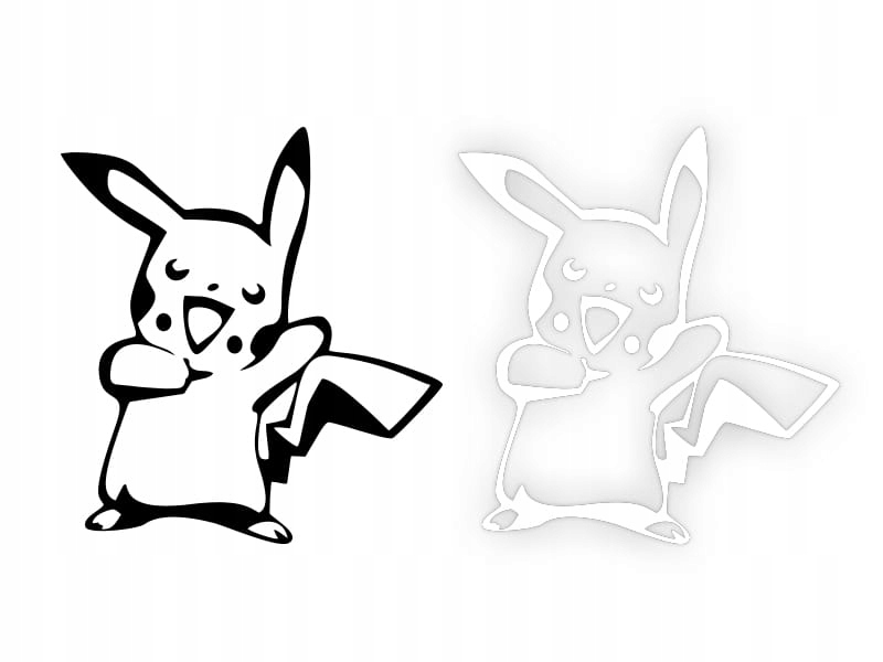 Pikachu POKEMON W03 - Naklejka na samochód na auto KOLOR