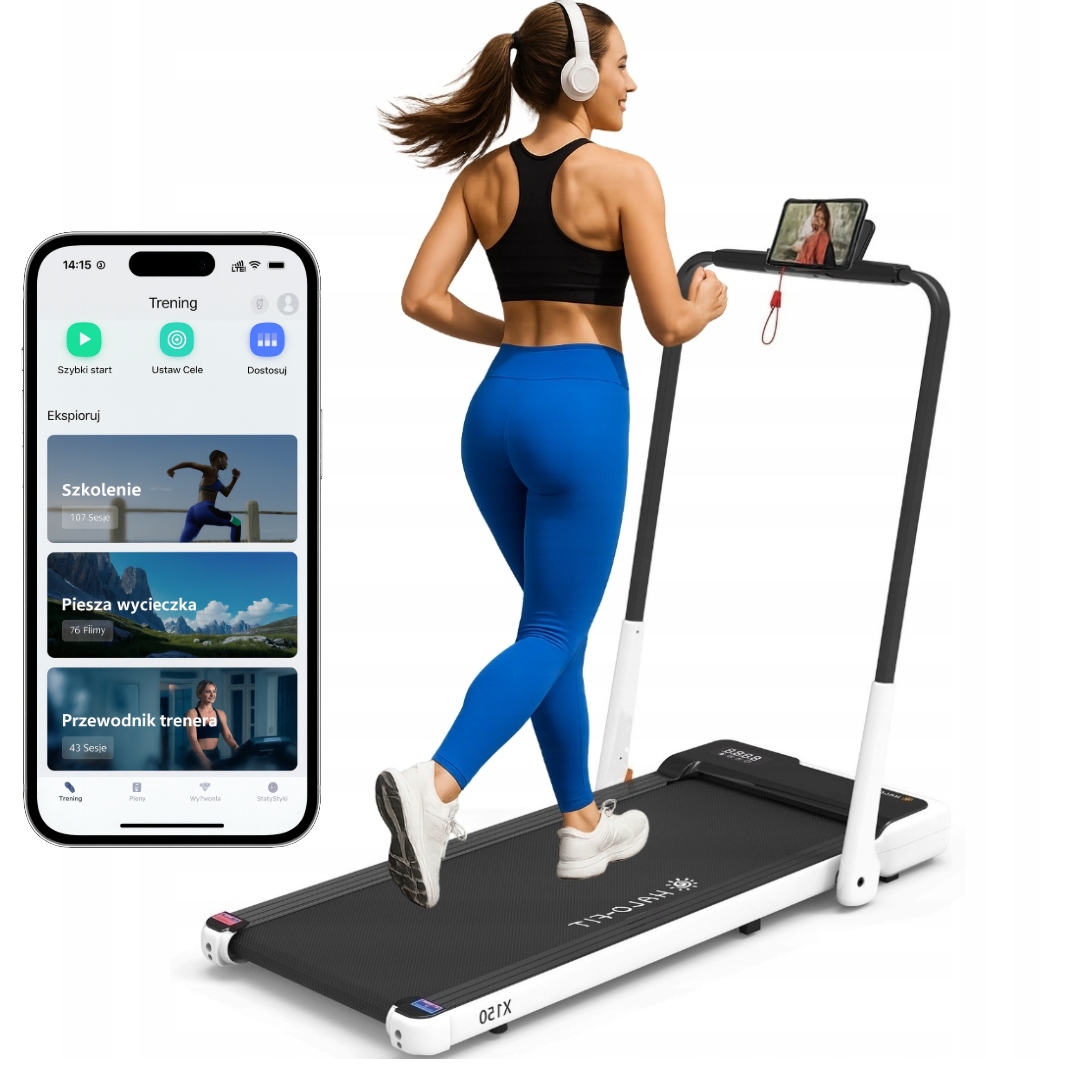 Bieżnia Elektryczna Domowa Składana z Aplikacją 110kg 12 km/h Halo-Fit X150