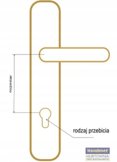 KLAMKA DRZWIOWA MOSIĘŻNA Z MOSIĄDZU PATYNA 72 mm Kolor patyna