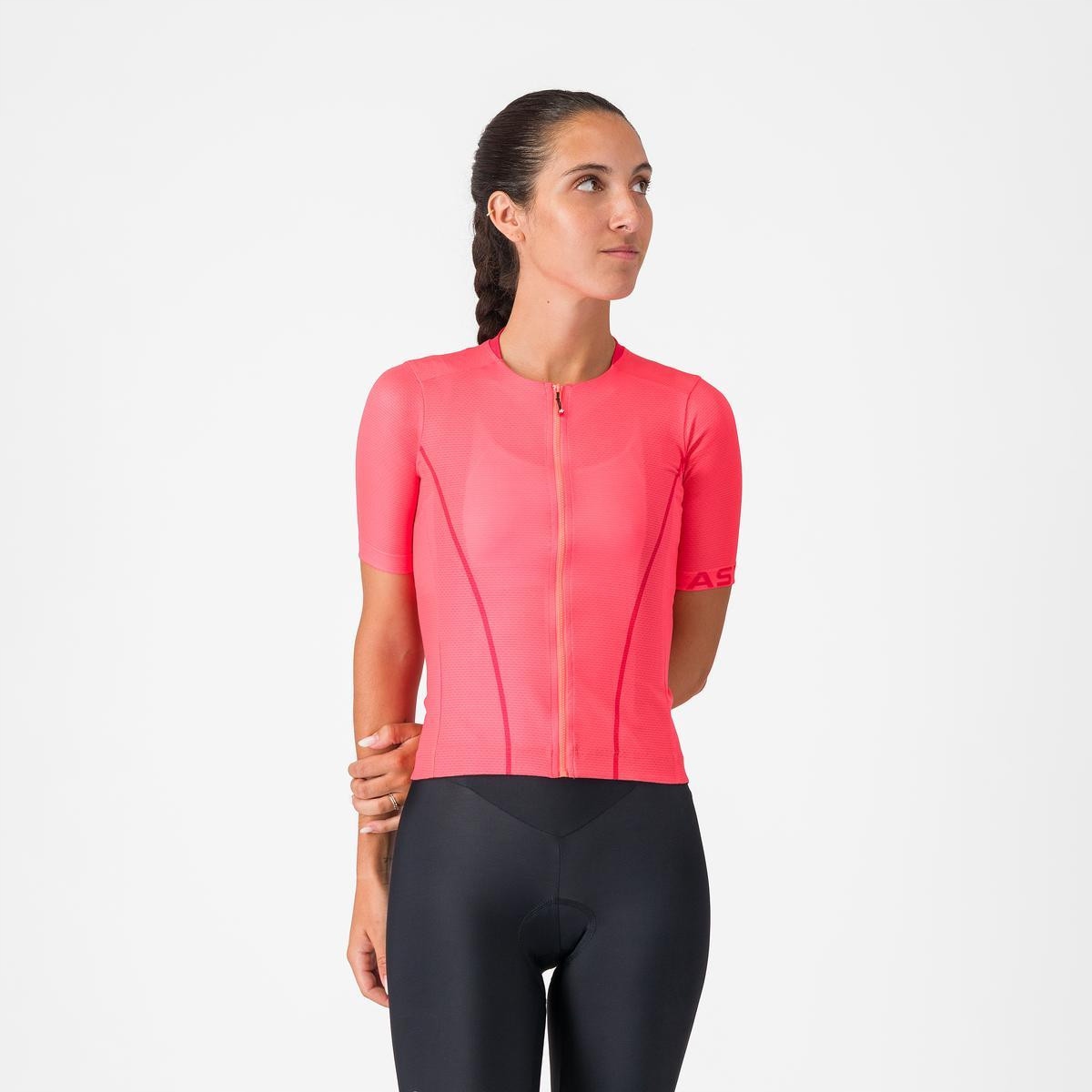 Dámský cyklistický teplákovka Castelli Anima Flow brilliant pink/hibiscus Small