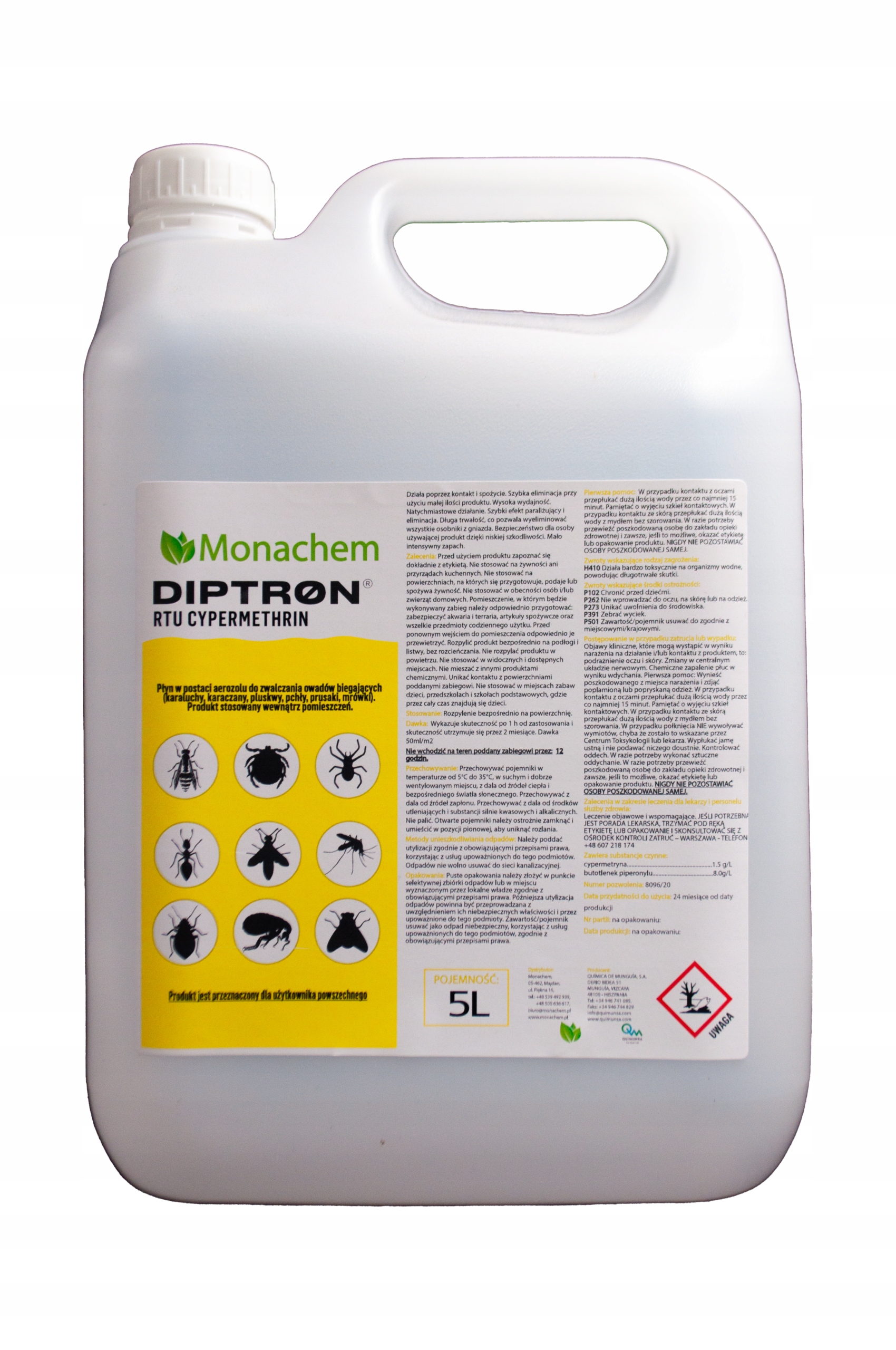 Gotowy Płyn Do Zwalczania Owadów Biegających Diptron Rtu 5L 100M2