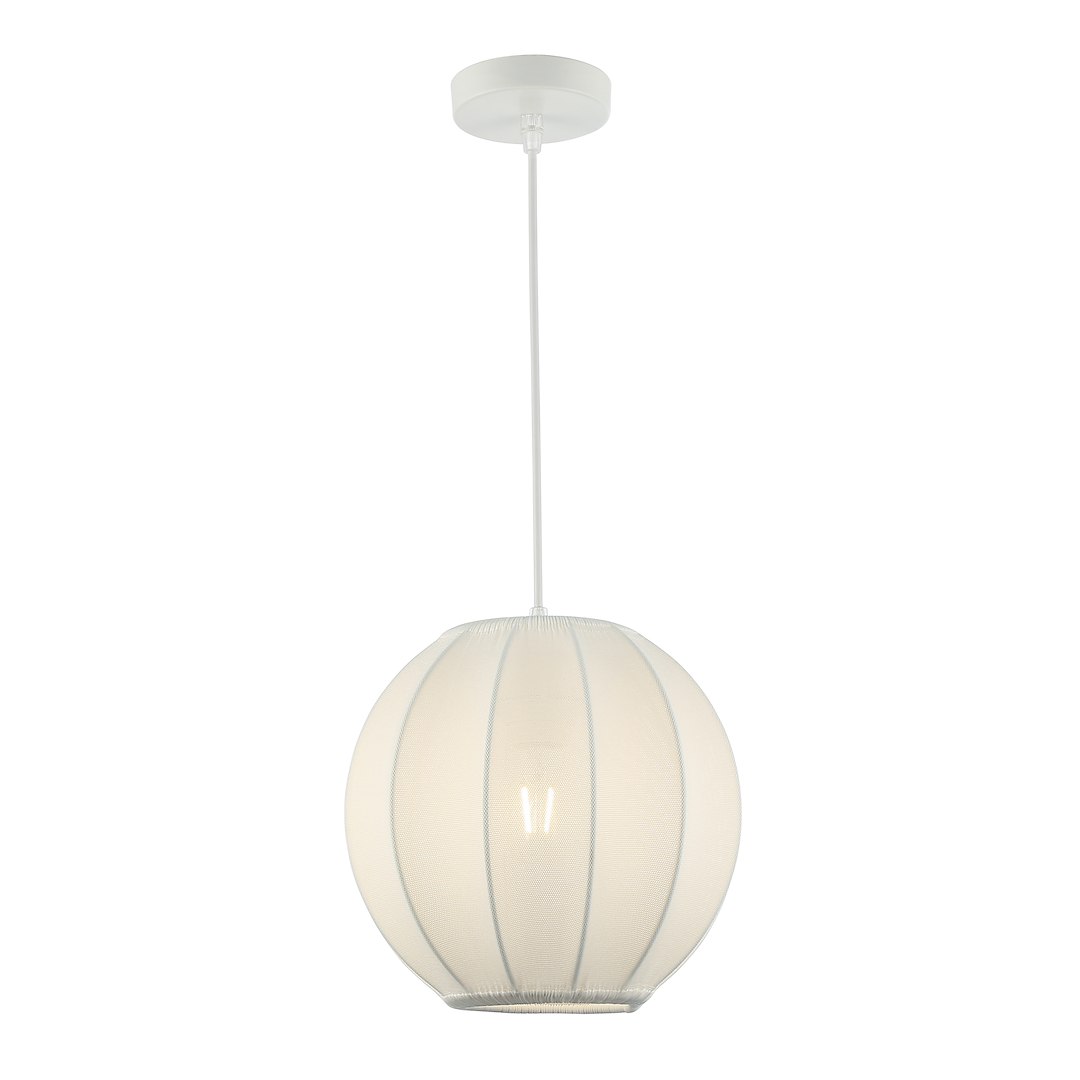 Závěsná lampa Milagro Dana Bílá 1xE27 Stínidlo 25 cm Nastavitelná do obývacího pokoje Jada