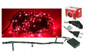 

Lampki Grube czerwone 200 Led Zewnętrzne Stałe+ Fl