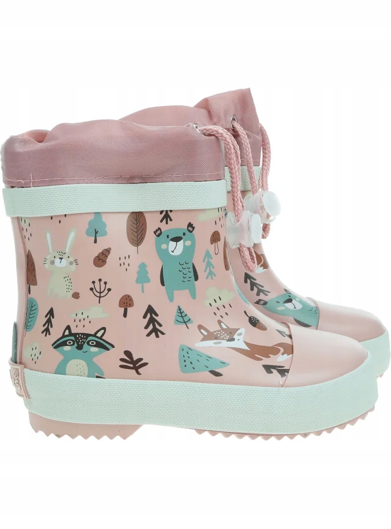 Ocieplane Kalosze Playshoes Forest Pink 180393 27