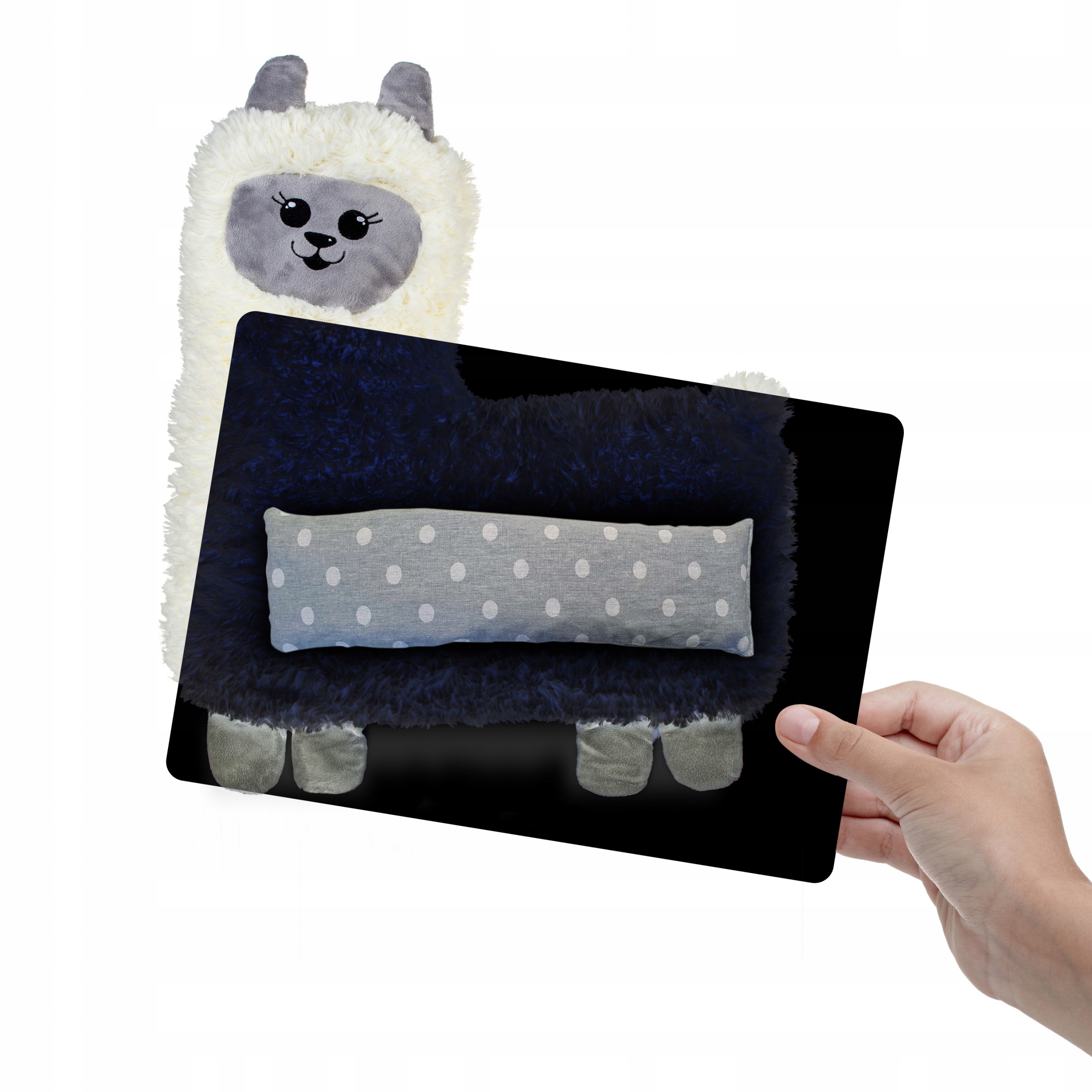 PODUSZKA Z TERMOFOREM LAMA Romantyczny Prezent Święta dla Żony Dziewczyny Wysokość 37 cm