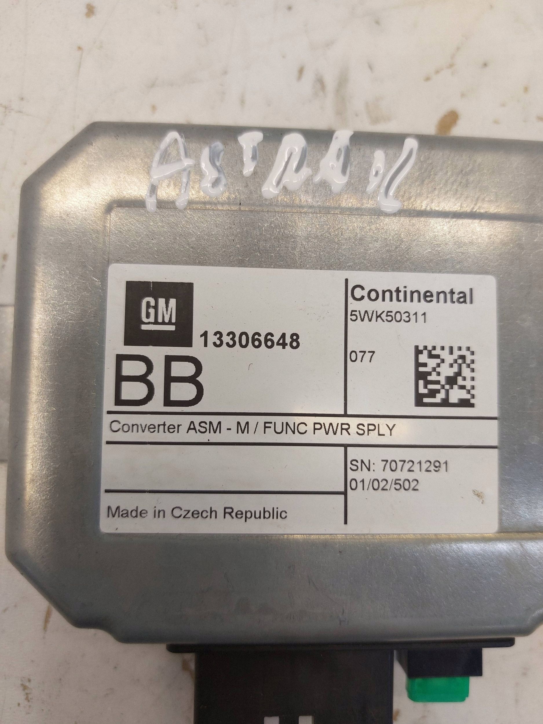 OPEL ASTRA V K Module Navigation 13306648