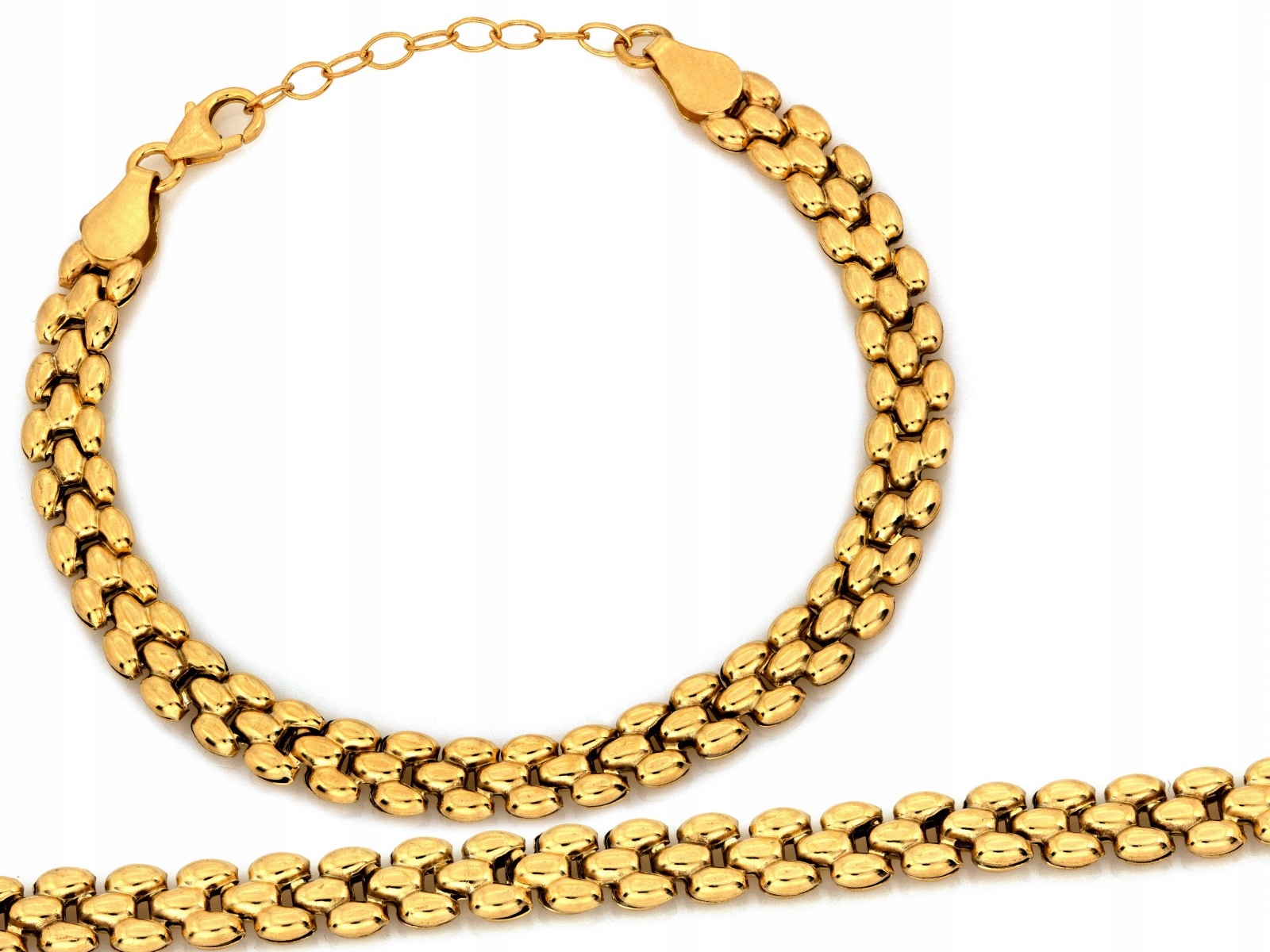 Stříbrný pozlacený náramek 925 z nafukovacích prvků 5.71g r20 dárek