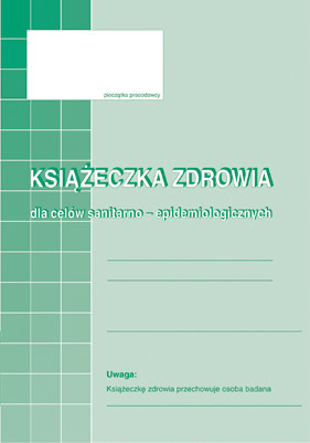 

Książeczka zdrowia sanitarno epidemiologiczna A6