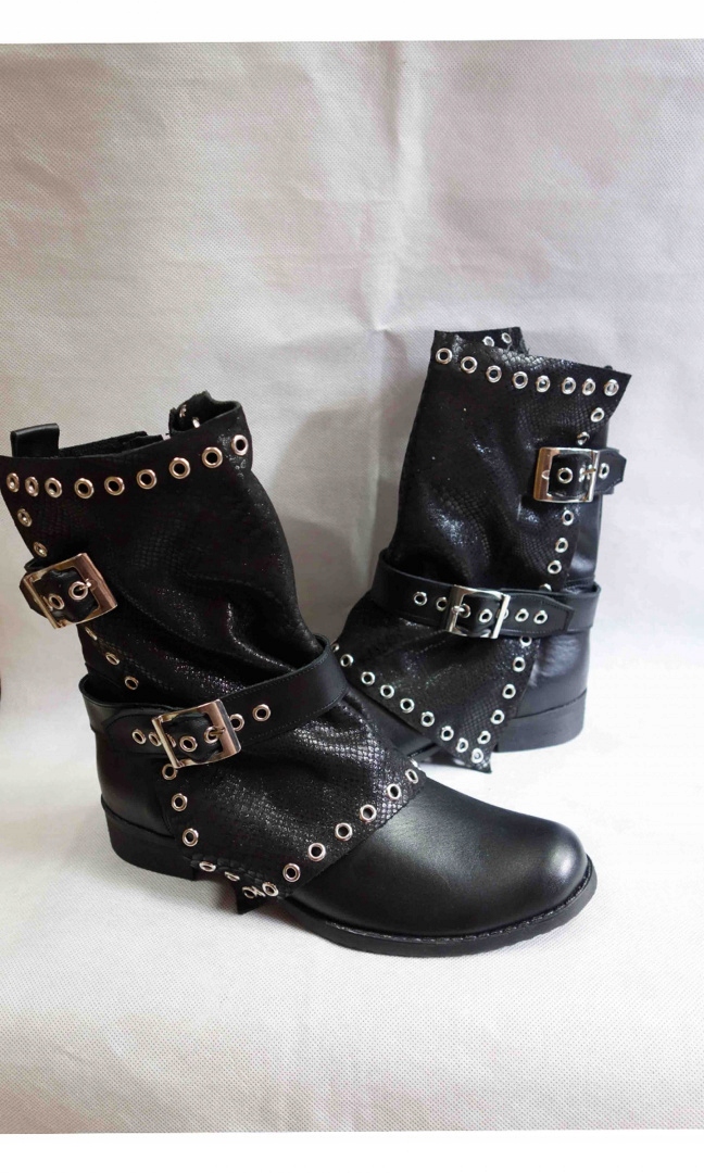 SKORZANE BOTKI TĘG G PŁASKIE 42 Rozmiar 42