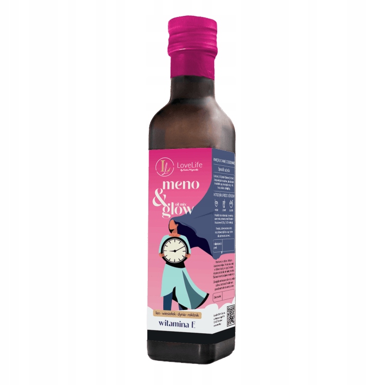 LoveLife meno&glow Olej lniany, wiesiołek, menopauza 250ml
