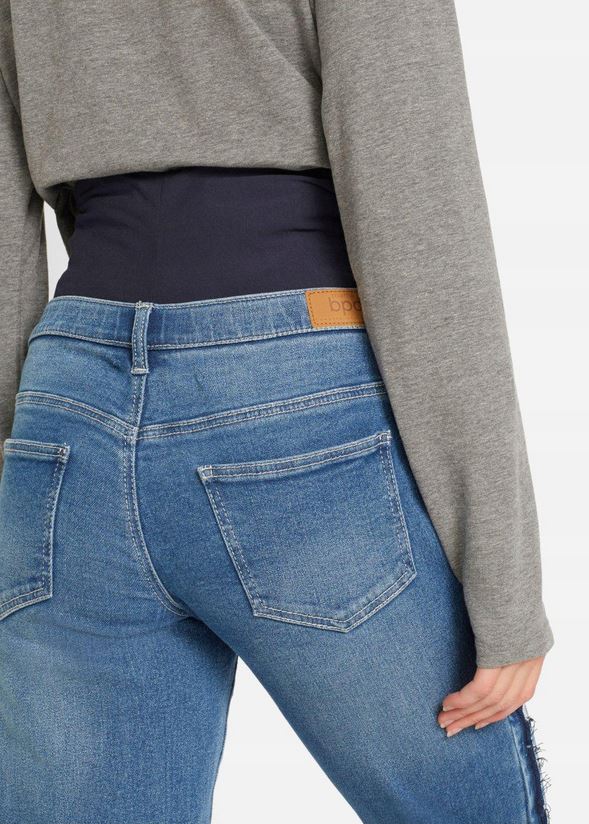 P2_SPODNIE CIĄŻOWE JEANSY GRANAT LAMPAS_40/42 Rozmiar 40