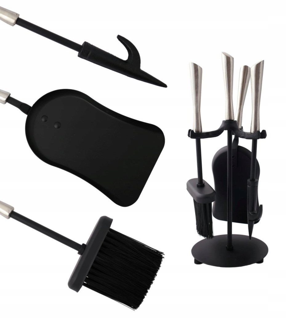 Sada Do Krbu 3 Díly Lopatka Krbová Smetáček Akcesoria Ocelové
