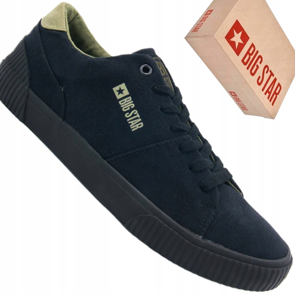 Trampki męskie Big Star LL174009 czarne lekkie buty miejskie