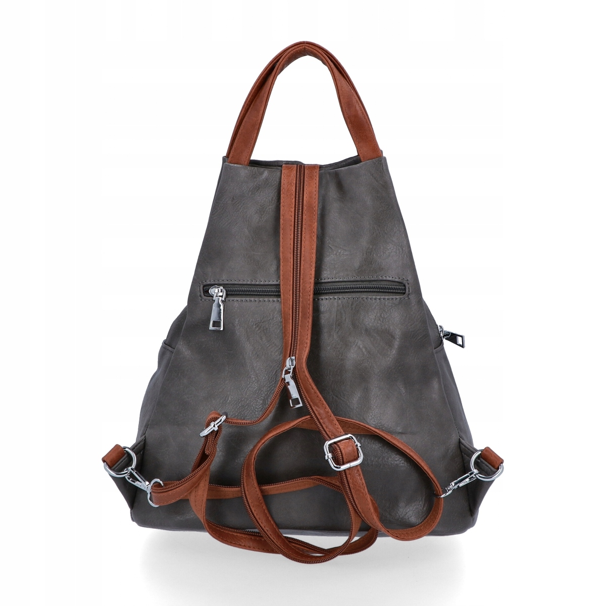 Miejski Plecak Damski firmy Herisson HR1452B587 Szary Kolor szary