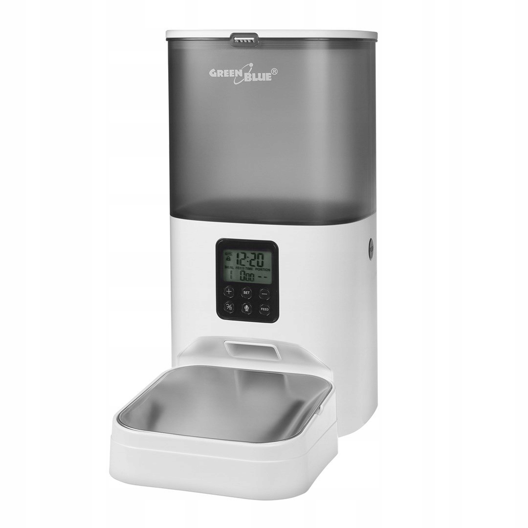Levně Greenblue Automatický Dávkovač Podavač Krmiva Pro Zvířata, 6L, Usb 5V1A