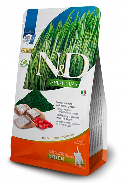 N&d Spirulina Cat Herring & Wolfberry Kitten 1,5kg