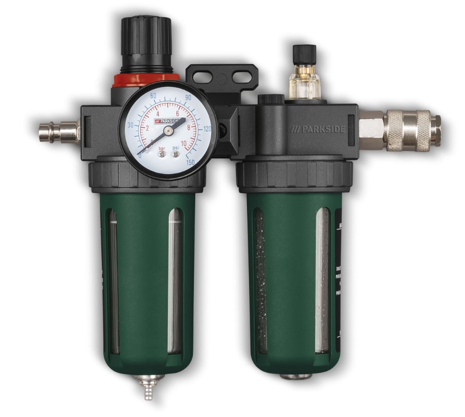 PARKSIDE PDWE 8 C3 regulator ciśnienia manometr separator blok filtr 3w1