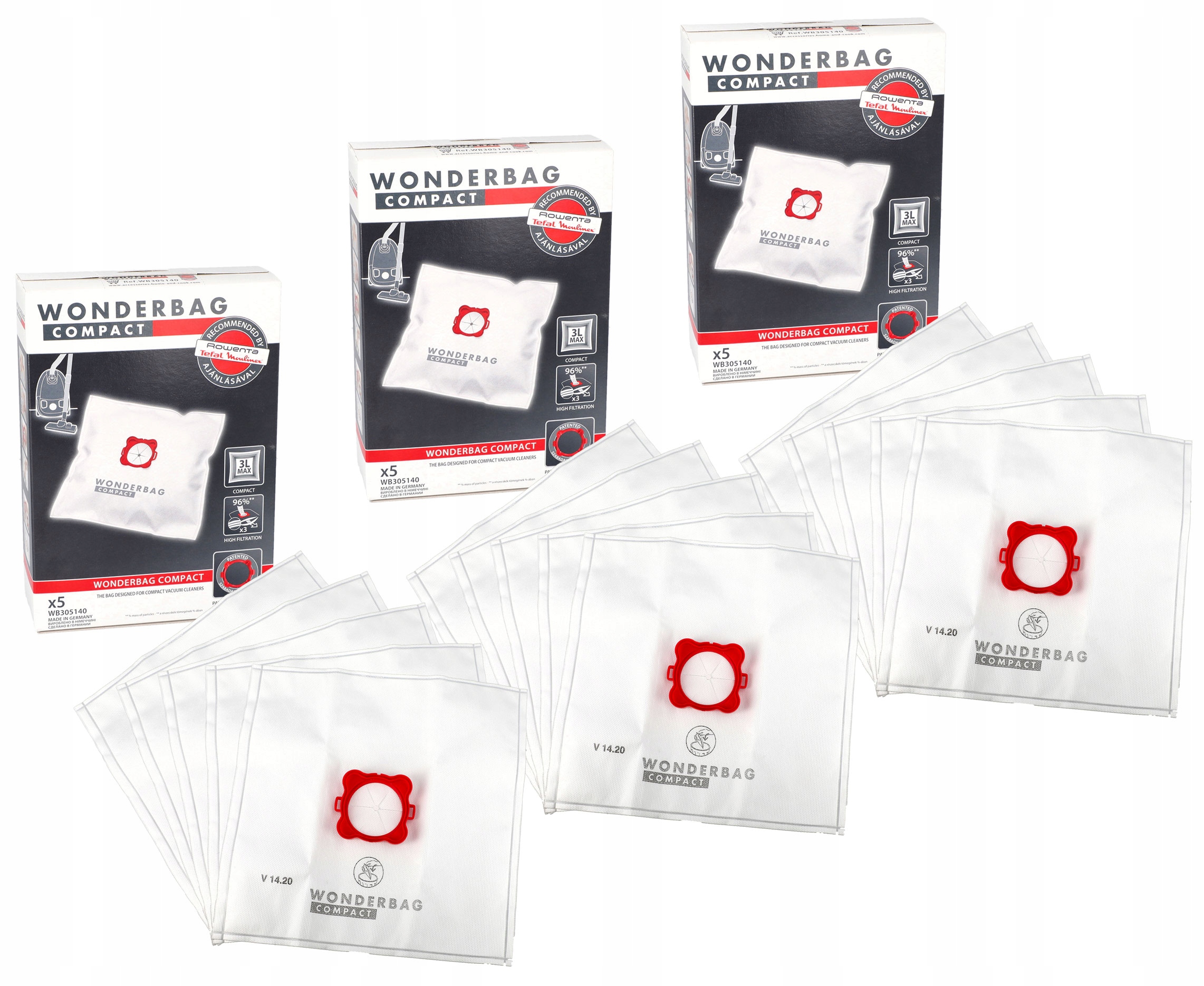 

15x Worki Roventa Wonderbag Compact WB305140