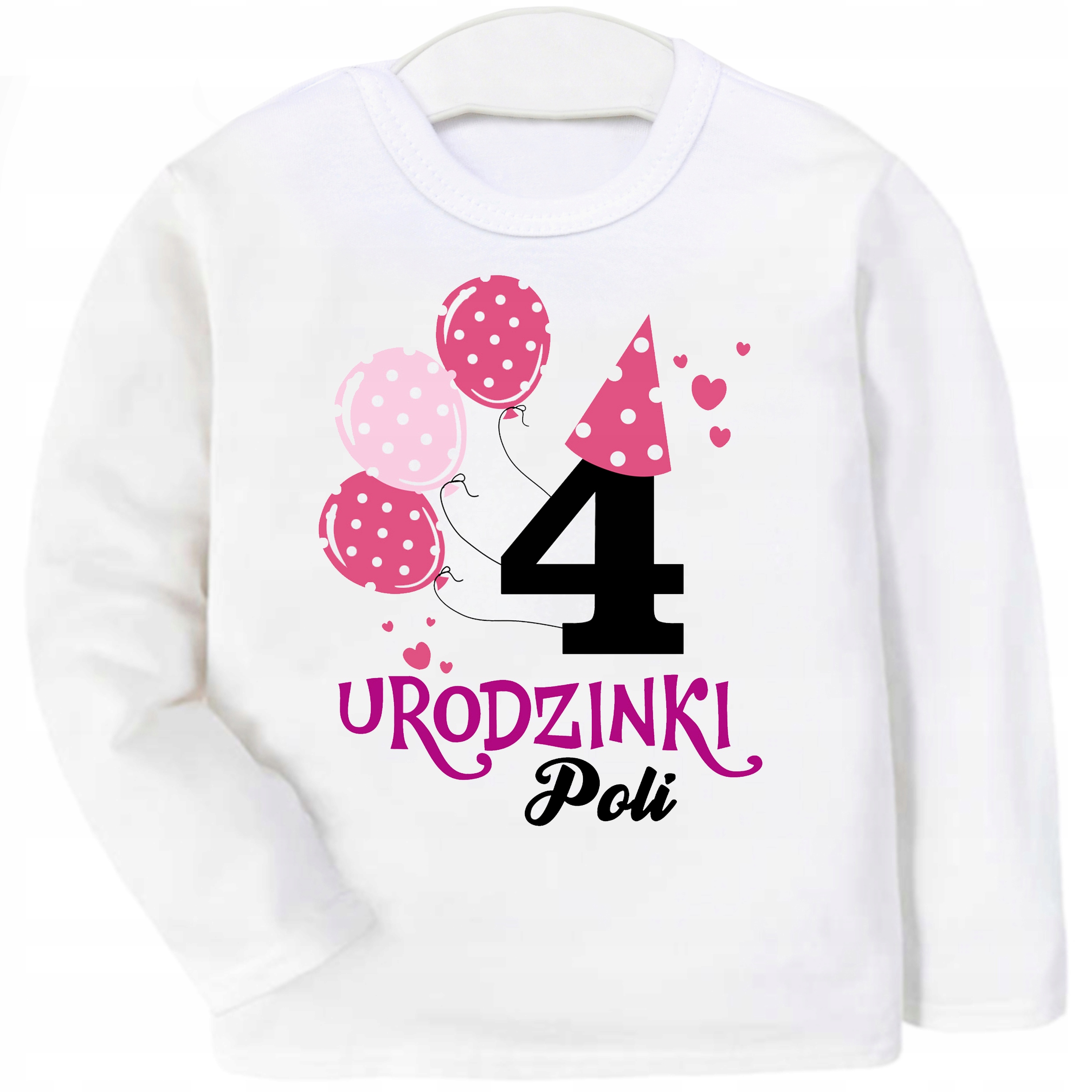 

Bluzka koszulka 4 Urodziny balony Imię r. 110