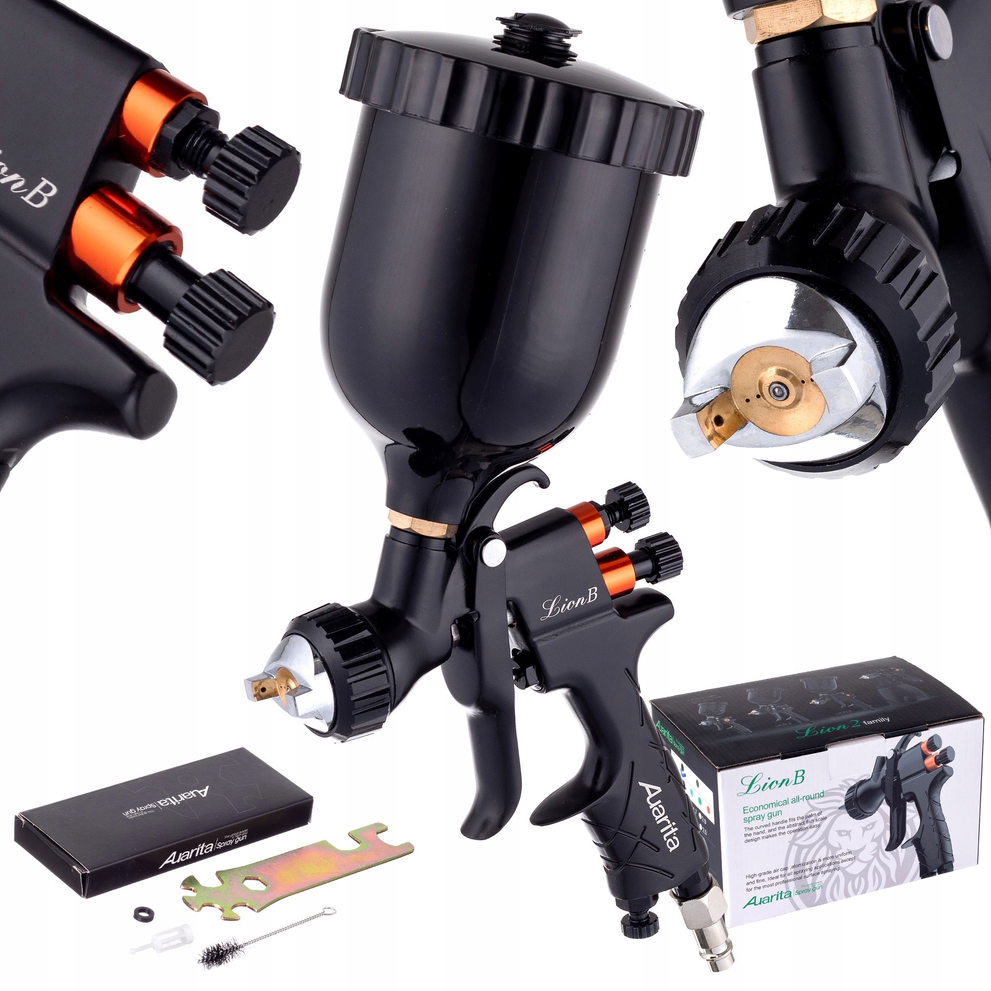 Lakovací pistole Auarita 1,4 mm Tryska Lvmp Lion B Malování 600 ml
