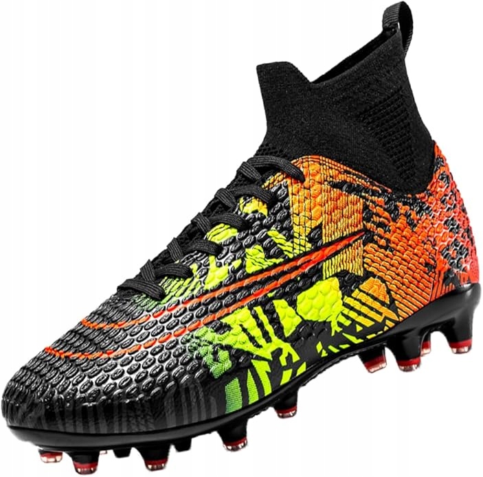 Korki buty piłkarskie sportowe lanki ze skarpetą czarne 32