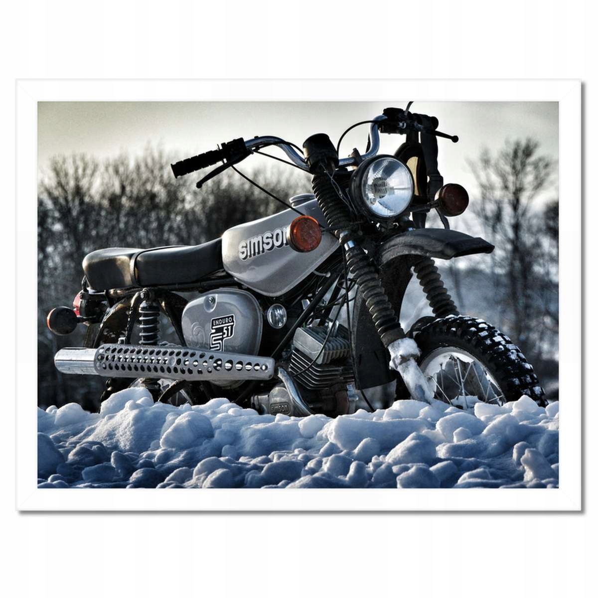 Plakáty v rámu 40x30 Simson S51 Enduro v zimě