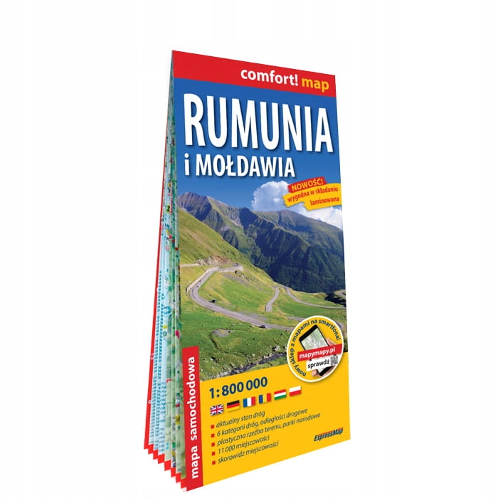 

Comfort! map Rumunia i Mołdawia 1:800 000