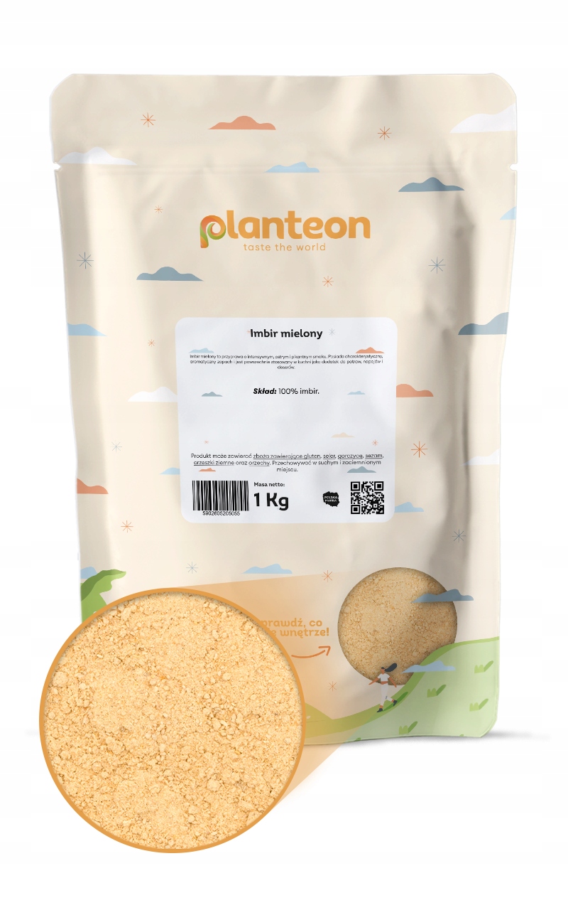 Levně Zázvor mletý 1 kg, přírodní kořen bez chemie, bez přísad, vysoká kvalita