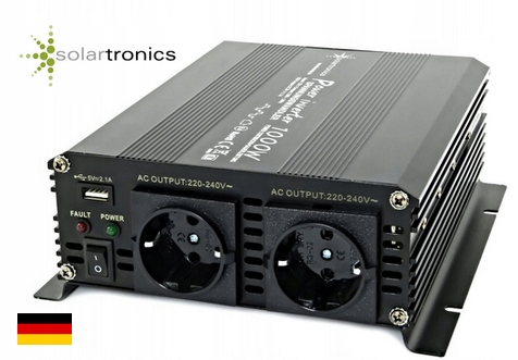 PRZETWORNICA NAPIĘCIA 12V/230V CIĄGŁA 1000W