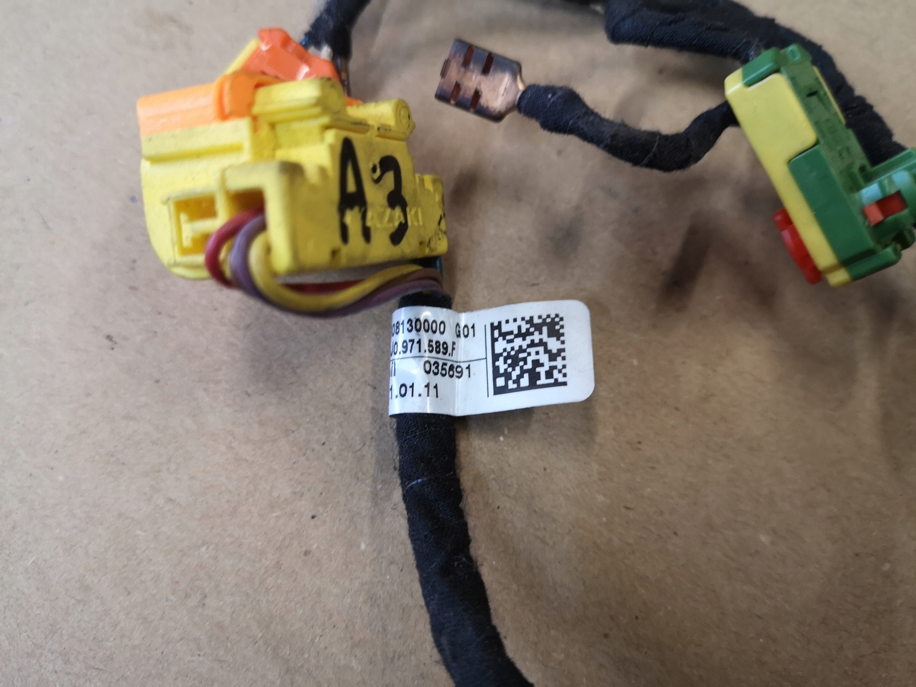 AUDI A3 8P TT Câblage Airbag Airbag 8J0971589F